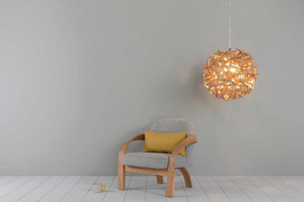 Tom Raffield Pendant Arbor Armchair British furniture designers