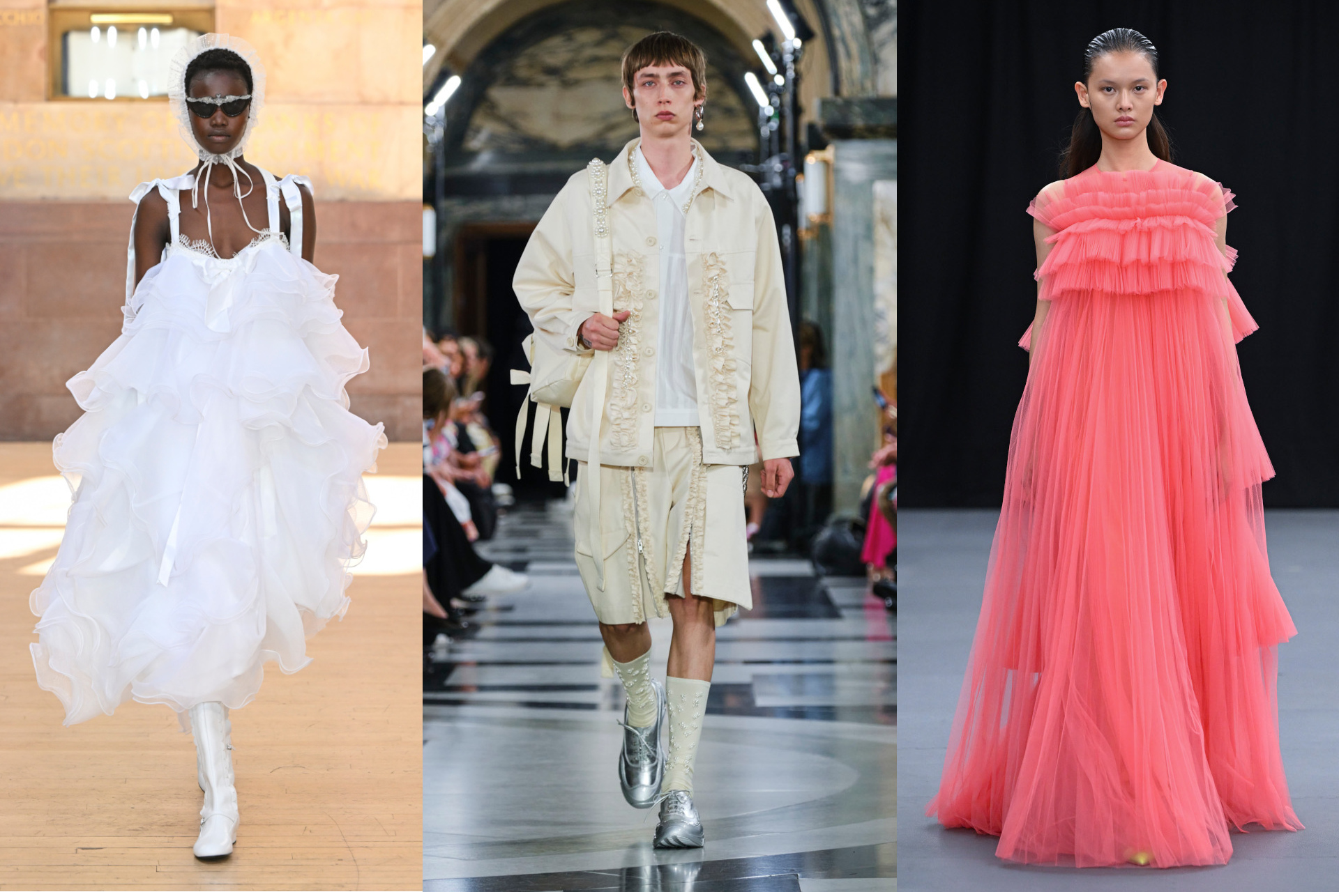 Models on runway