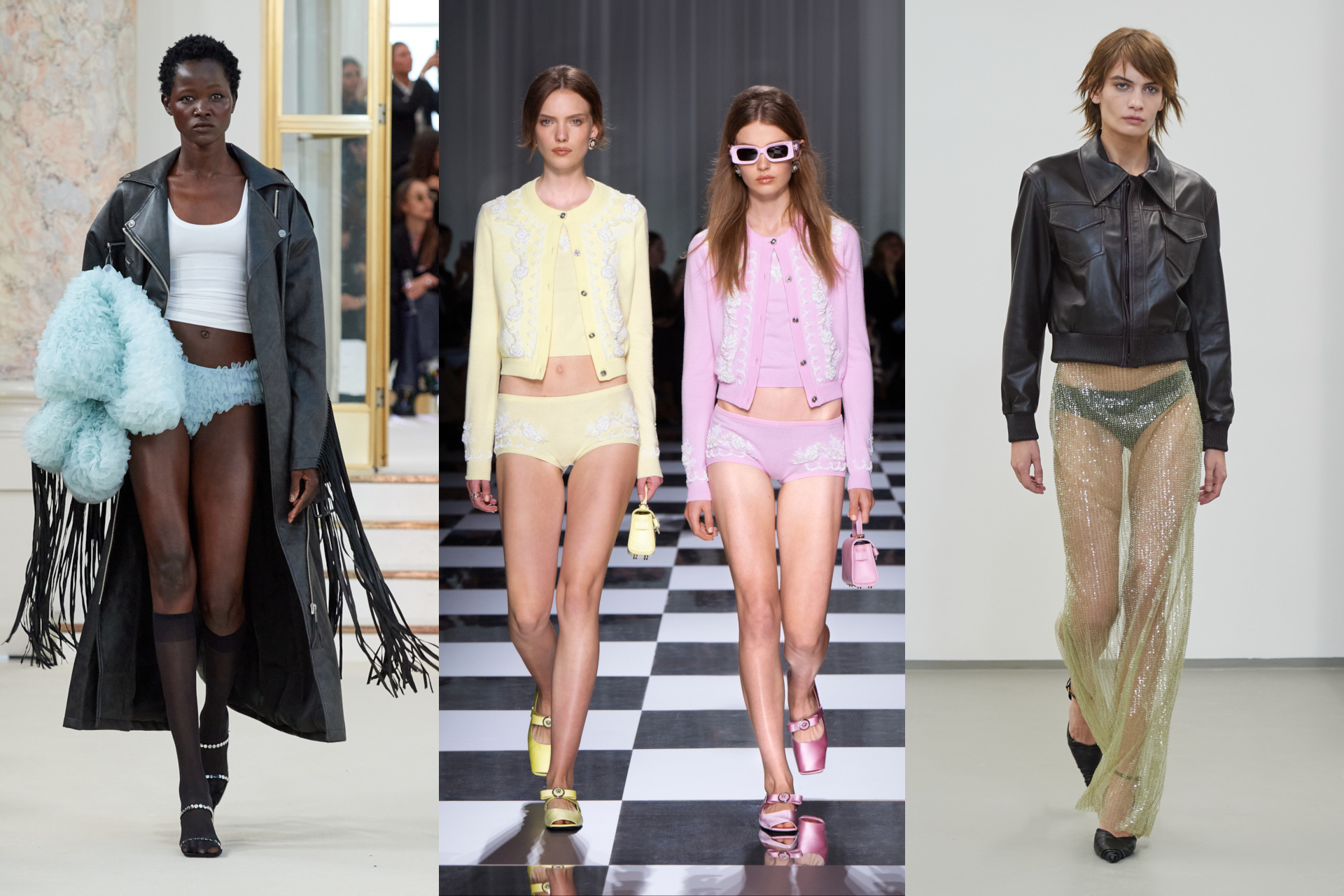 Models on runway