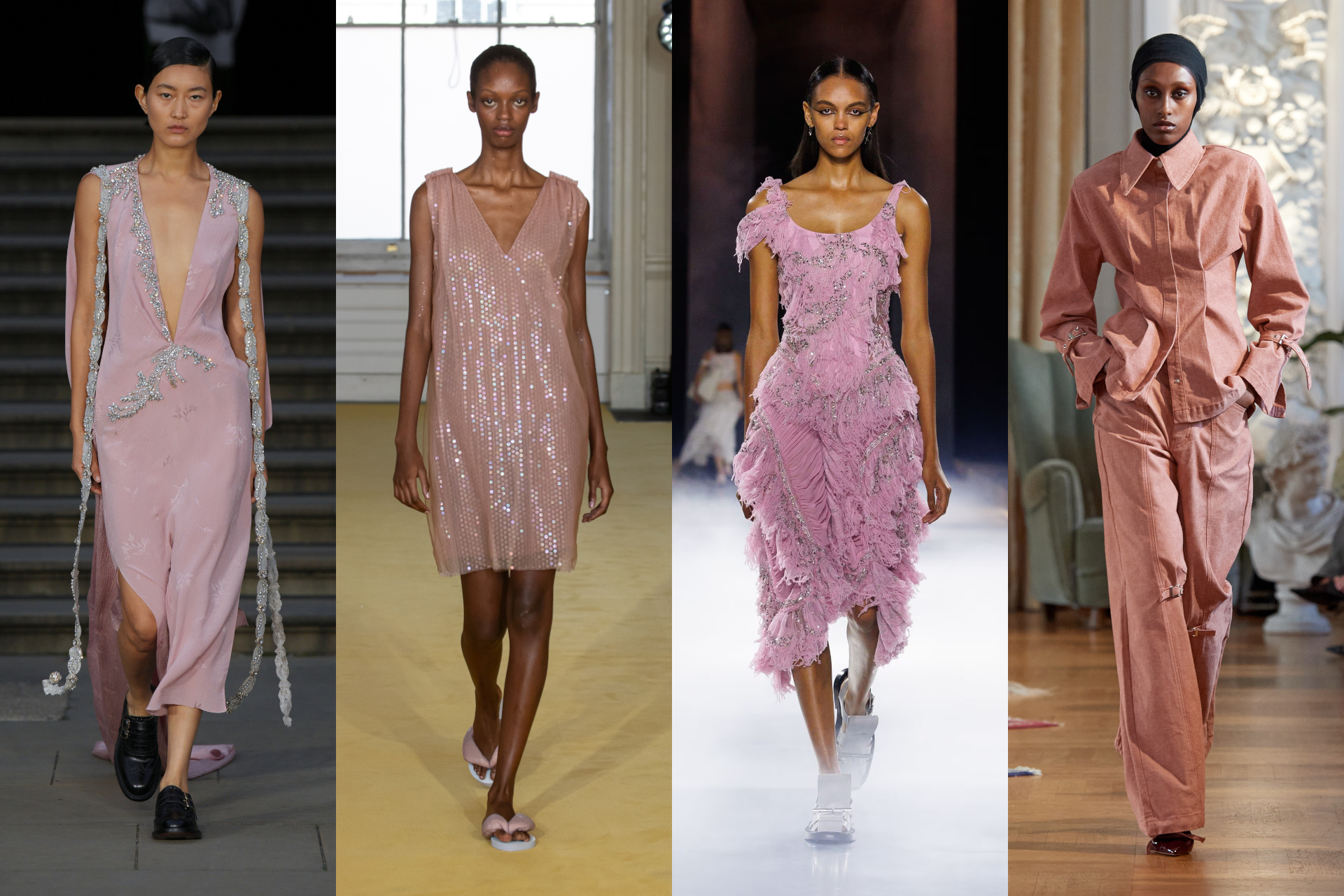 Models on runway